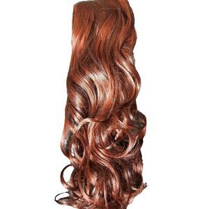 Chelsey Smith Crowns Single Weft Halo Extensions-Auburn with Dark Copper Highlig